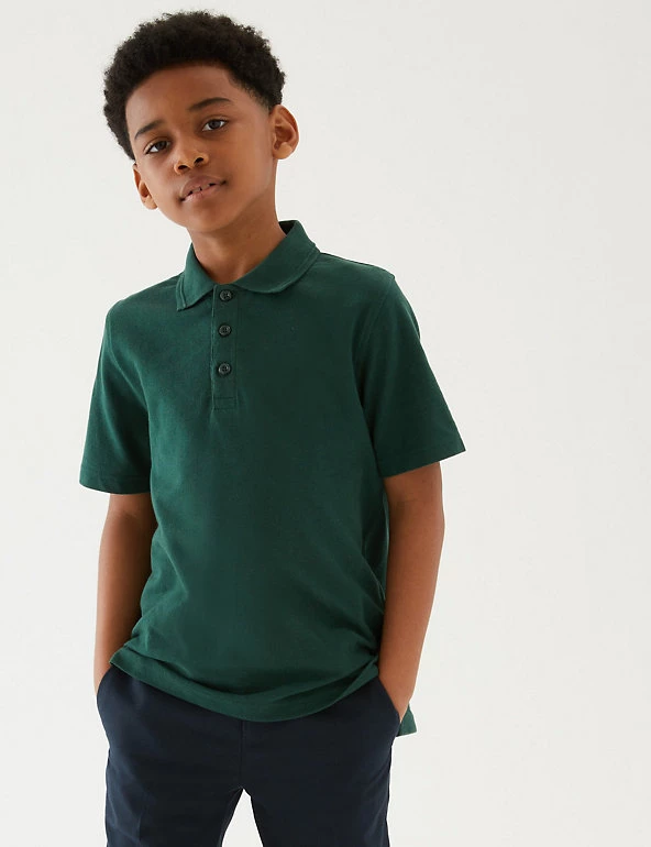 M&S Collection Polo-shirts Unisex Pure Cotton Polo Shirt (2-16 Yrs) 42 M&S Collection Polo-shirts Unisex Pure Cotton Polo Shirt (2-16 Yrs) - Image 40