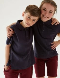 M&S Collection Polo-shirts Unisex Pure Cotton Polo Shirt (2-16 Yrs) 85 M&S Collection Polo-shirts Unisex Pure Cotton Polo Shirt (2-16 Yrs) -School Uniform Sales Store SD 04 T93 1782 F3 X EC 0