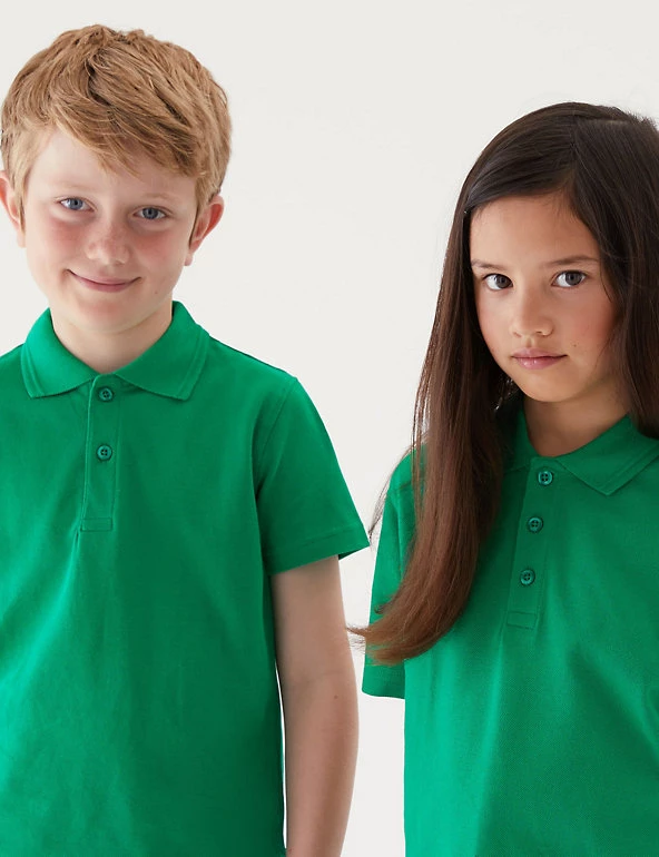 M&S Collection Polo-shirts Unisex Pure Cotton Polo Shirt (2-16 Yrs) 51 M&S Collection Polo-shirts Unisex Pure Cotton Polo Shirt (2-16 Yrs) - Image 49