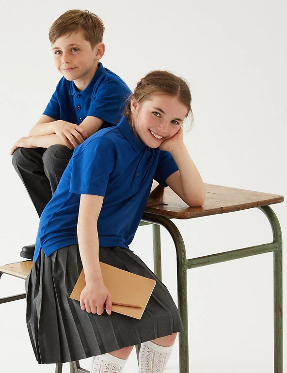 M&S Collection Polo-shirts Unisex Pure Cotton Polo Shirt (2-16 Yrs) 27 M&S Collection Polo-shirts Unisex Pure Cotton Polo Shirt (2-16 Yrs) - Image 25