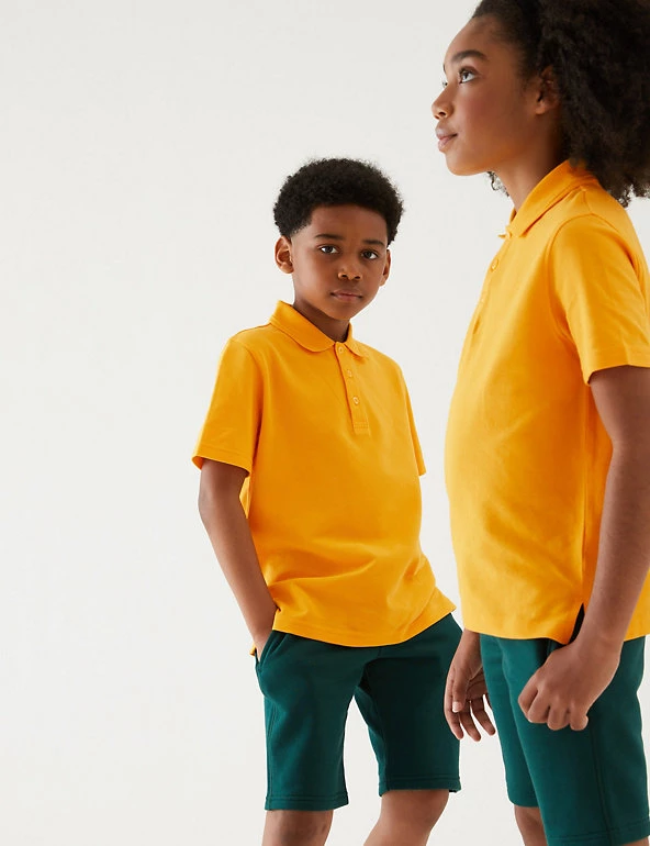 M&S Collection Polo-shirts Unisex Pure Cotton Polo Shirt (2-16 Yrs) 3 M&S Collection Polo-shirts Unisex Pure Cotton Polo Shirt (2-16 Yrs)