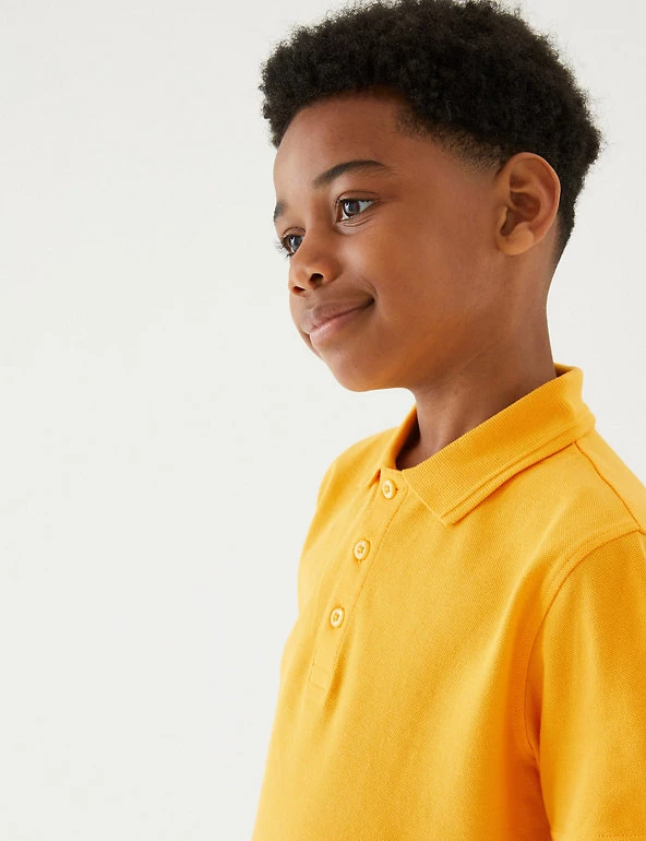 M&S Collection Polo-shirts Unisex Pure Cotton Polo Shirt (2-16 Yrs) 7 M&S Collection Polo-shirts Unisex Pure Cotton Polo Shirt (2-16 Yrs) - Image 5