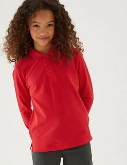 Polo-shirts Unisex Long Sleeve Polo Shirt (2-16 Yrs) -School Uniform Sales Store SD 04 T93 2081 B0 X EC 1