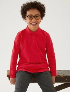 Polo-shirts Unisex Long Sleeve Polo Shirt (2-16 Yrs) -School Uniform Sales Store SD 04 T93 2081 B0 X EC 2