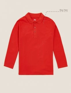 Polo-shirts Unisex Long Sleeve Polo Shirt (2-16 Yrs) -School Uniform Sales Store SD 04 T93 2081 B0 X EC 90