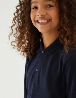 Polo-shirts Unisex Long Sleeve Polo Shirt (2-16 Yrs) -School Uniform Sales Store SD 04 T93 2081 F3 X EC 3
