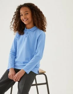 Polo-shirts Unisex Long Sleeve Polo Shirt (2-16 Yrs) -School Uniform Sales Store SD 04 T93 2081 QE X EC 1