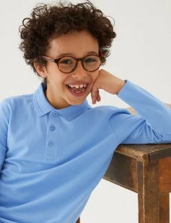 Polo-shirts Unisex Long Sleeve Polo Shirt (2-16 Yrs) -School Uniform Sales Store SD 04 T93 2081 QE X EC 2