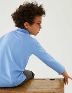 Polo-shirts Unisex Long Sleeve Polo Shirt (2-16 Yrs) -School Uniform Sales Store SD 04 T93 2081 QE X EC 4