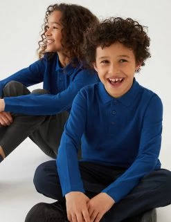 Polo-shirts Unisex Long Sleeve Polo Shirt (2-16 Yrs) -School Uniform Sales Store SD 04 T93 2081 RA X EC 0