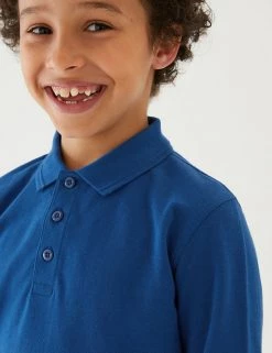 Polo-shirts Unisex Long Sleeve Polo Shirt (2-16 Yrs) -School Uniform Sales Store SD 04 T93 2081 RA X EC 3