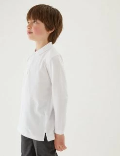 Polo-shirts Unisex Long Sleeve Polo Shirt (2-16 Yrs) -School Uniform Sales Store SD 04 T93 2081 Z0 X EC 2