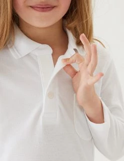 Polo-shirts Unisex Long Sleeve Polo Shirt (2-16 Yrs) -School Uniform Sales Store SD 04 T93 2081 Z0 X EC 3