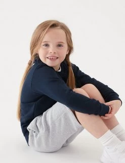 M&S Collection Jumpers Cotton Unisex V-Neck Sweatshirt (2-16 Yrs) -School Uniform Sales Store SD 04 T93 2275 F3 X EC 2