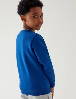 M&S Collection Jumpers Cotton Unisex V-Neck Sweatshirt (2-16 Yrs) -School Uniform Sales Store SD 04 T93 2275 RA X EC 3