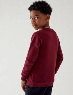 M&S Collection Jumpers Cotton Unisex V-Neck Sweatshirt (2-16 Yrs) -School Uniform Sales Store SD 04 T93 2275 XM X EC 3
