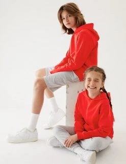 M&S Collection Jumpers Unisex Cotton Hooded Sweatshirt (2-18 Yrs) 52 M&S Collection Jumpers Unisex Cotton Hooded Sweatshirt (2-18 Yrs) -School Uniform Sales Store SD 04 T93 2276 B0 X EC 0