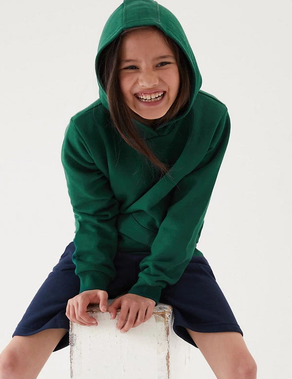 M&S Collection Jumpers Unisex Cotton Hooded Sweatshirt (2-18 Yrs) 36 M&S Collection Jumpers Unisex Cotton Hooded Sweatshirt (2-18 Yrs) - Image 34