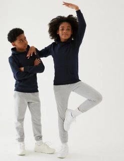 M&S Collection Jumpers Unisex Cotton Hooded Sweatshirt (2-18 Yrs)