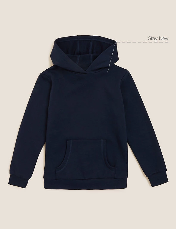 M&S Collection Jumpers Unisex Cotton Hooded Sweatshirt (2-18 Yrs) 4 M&S Collection Jumpers Unisex Cotton Hooded Sweatshirt (2-18 Yrs) - Image 2