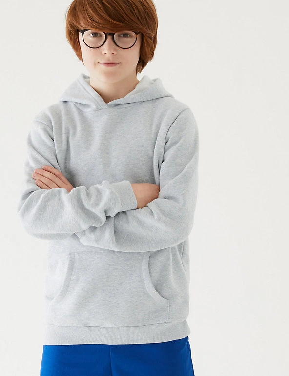 M&S Collection Jumpers Unisex Cotton Hooded Sweatshirt (2-18 Yrs) 16 M&S Collection Jumpers Unisex Cotton Hooded Sweatshirt (2-18 Yrs) - Image 14