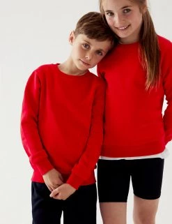 M&S Collection Jumpers School Unisex Cotton Regular Fit Sweatshirt (2-16 Yrs) -School Uniform Sales Store SD 04 T93 2278 B0 X EC 0