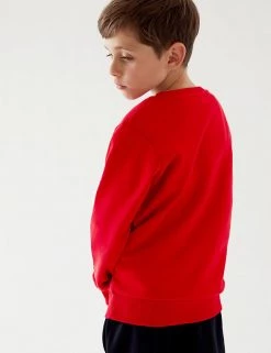 M&S Collection Jumpers School Unisex Cotton Regular Fit Sweatshirt (2-16 Yrs) -School Uniform Sales Store SD 04 T93 2278 B0 X EC 3