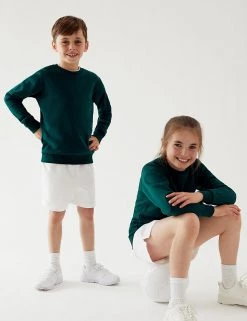 M&S Collection Jumpers School Unisex Cotton Regular Fit Sweatshirt (2-16 Yrs) -School Uniform Sales Store SD 04 T93 2278 EE X EC 0