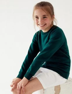 M&S Collection Jumpers School Unisex Cotton Regular Fit Sweatshirt (2-16 Yrs) -School Uniform Sales Store SD 04 T93 2278 EE X EC 2