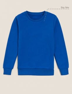 M&S Collection Jumpers School Unisex Cotton Regular Fit Sweatshirt (2-16 Yrs) -School Uniform Sales Store SD 04 T93 2278 RA X EC 90