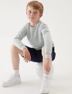 M&S Collection Jumpers School Unisex Cotton Regular Fit Sweatshirt (2-16 Yrs) -School Uniform Sales Store SD 04 T93 2278 UT X EC 1