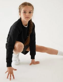 M&S Collection Jumpers School Unisex Cotton Regular Fit Sweatshirt (2-16 Yrs) -School Uniform Sales Store SD 04 T93 2278 Y0 X EC 2