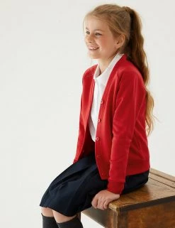 M&S Collection Cardigans Girls' Cotton Regular Fit School Cardigan (2-16 Yrs) 58 M&S Collection Cardigans Girls' Cotton Regular Fit School Cardigan (2-16 Yrs) -School Uniform Sales Store SD 04 T93 2279 B0 X EC 0