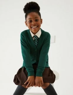 M&S Collection Cardigans Girls' Cotton Regular Fit School Cardigan (2-16 Yrs) 42 M&S Collection Cardigans Girls' Cotton Regular Fit School Cardigan (2-16 Yrs) -School Uniform Sales Store SD 04 T93 2279 EE X EC 0