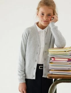 M&S Collection Cardigans Girls' Cotton Regular Fit School Cardigan (2-16 Yrs) 50 M&S Collection Cardigans Girls' Cotton Regular Fit School Cardigan (2-16 Yrs) -School Uniform Sales Store SD 04 T93 2279 UT X EC 0