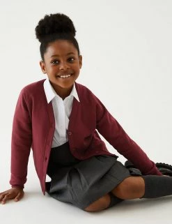 M&S Collection Cardigans Girls' Cotton Regular Fit School Cardigan (2-16 Yrs) 54 M&S Collection Cardigans Girls' Cotton Regular Fit School Cardigan (2-16 Yrs) -School Uniform Sales Store SD 04 T93 2279 XM X EC 0