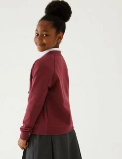 M&S Collection Cardigans Girls' Cotton Regular Fit School Cardigan (2-16 Yrs) 57 M&S Collection Cardigans Girls' Cotton Regular Fit School Cardigan (2-16 Yrs) -School Uniform Sales Store SD 04 T93 2279 XM X EC 2