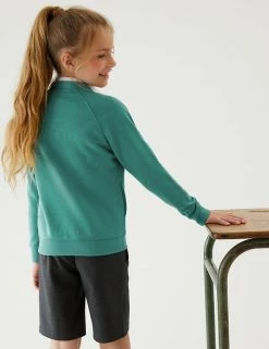 M&S Collection Cardigans Girls' Cotton Regular Fit School Cardigan (2-16 Yrs) 41 M&S Collection Cardigans Girls' Cotton Regular Fit School Cardigan (2-16 Yrs) -School Uniform Sales Store SD 04 T93 2279 XS X EC 2