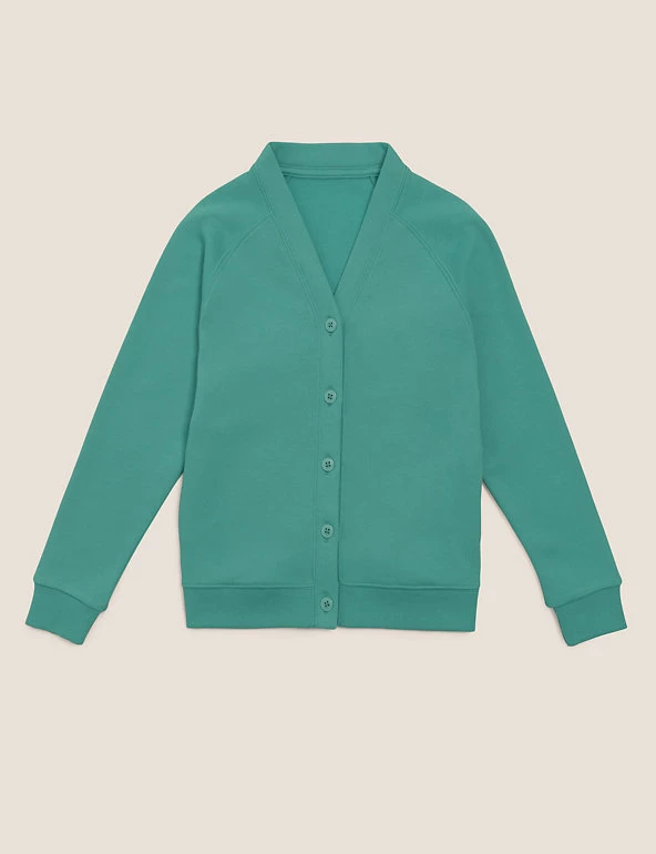 M&S Collection Cardigans Girls' Cotton Regular Fit School Cardigan (2-16 Yrs) 4 M&S Collection Cardigans Girls' Cotton Regular Fit School Cardigan (2-16 Yrs) - Image 2