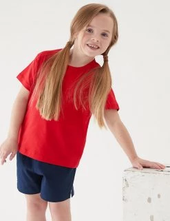 M&S Collection PE Kit Unisex Pure Cotton T-Shirt (2-16 Yrs) -School Uniform Sales Store SD 04 T93 2760 B0 X EC 2