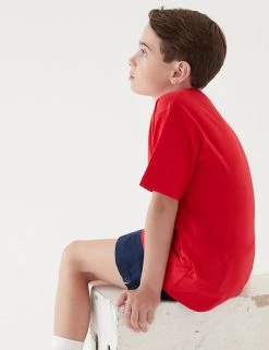 M&S Collection PE Kit Unisex Pure Cotton T-Shirt (2-16 Yrs) -School Uniform Sales Store SD 04 T93 2760 B0 X EC 3