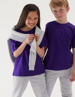 M&S Collection PE Kit Unisex Pure Cotton T-Shirt (2-16 Yrs) -School Uniform Sales Store SD 04 T93 2760 D0 X EC 0