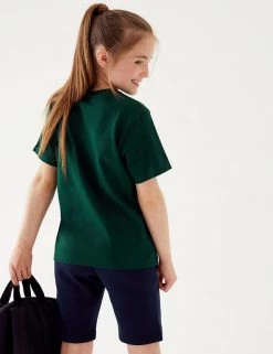 M&S Collection PE Kit Unisex Pure Cotton T-Shirt (2-16 Yrs) -School Uniform Sales Store SD 04 T93 2760 EE X EC 2