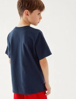M&S Collection PE Kit Unisex Pure Cotton T-Shirt (2-16 Yrs) -School Uniform Sales Store SD 04 T93 2760 F3 X EC 3