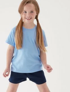 M&S Collection PE Kit Unisex Pure Cotton T-Shirt (2-16 Yrs) -School Uniform Sales Store SD 04 T93 2760 QE X EC 2