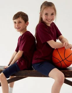 M&S Collection PE Kit Unisex Pure Cotton T-Shirt (2-16 Yrs) -School Uniform Sales Store SD 04 T93 2760 XM X EC 0