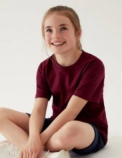 M&S Collection PE Kit Unisex Pure Cotton T-Shirt (2-16 Yrs) -School Uniform Sales Store SD 04 T93 2760 XM X EC 2