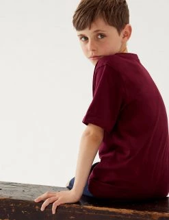 M&S Collection PE Kit Unisex Pure Cotton T-Shirt (2-16 Yrs) -School Uniform Sales Store SD 04 T93 2760 XM X EC 3