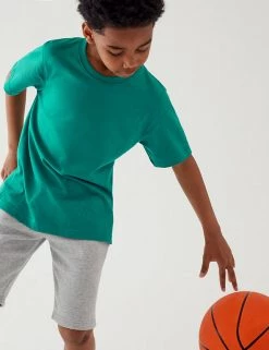 M&S Collection PE Kit Unisex Pure Cotton T-Shirt (2-16 Yrs) -School Uniform Sales Store SD 04 T93 2760 XS X EC 2