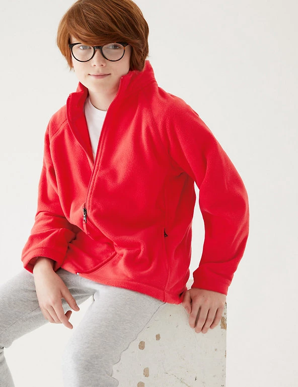 M&S Collection Jumpers Unisex Zip Fleece (2-16 Yrs) 6 M&S Collection Jumpers Unisex Zip Fleece (2-16 Yrs) - Image 4